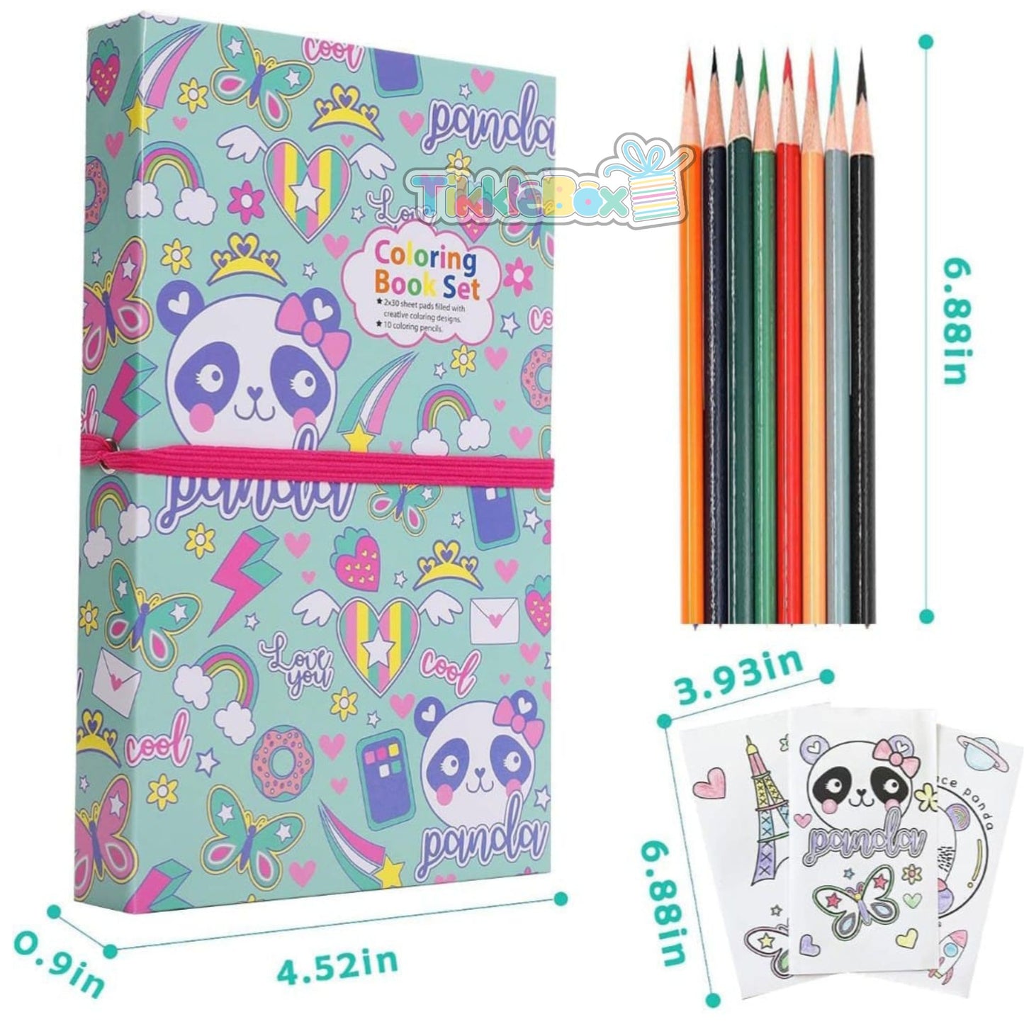 Colourings Book Set - Panda