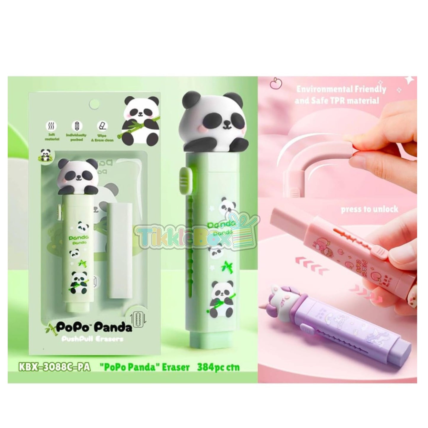 Panda Long Eraser