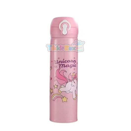 Unicorn Steel Vacuum Flask - Pink