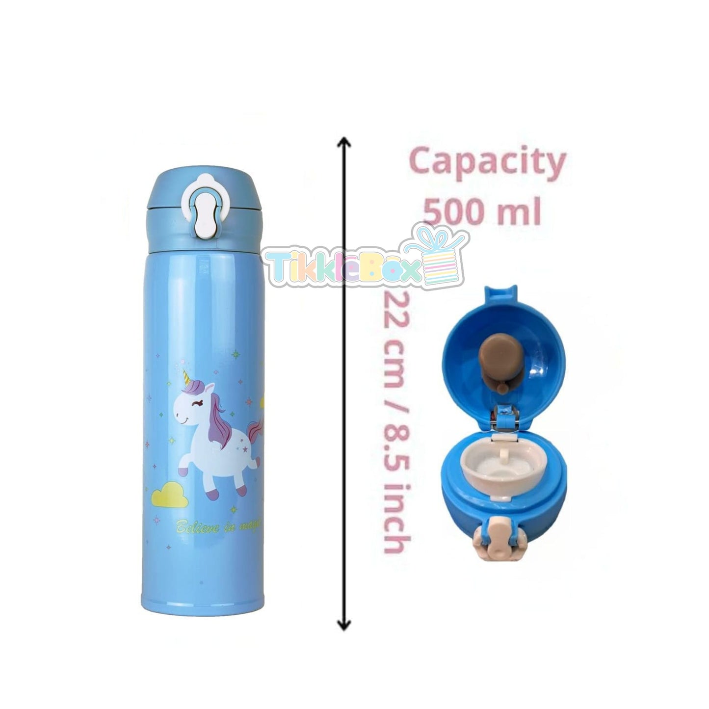 Unicorn Steel Vacuum Flask - Blue