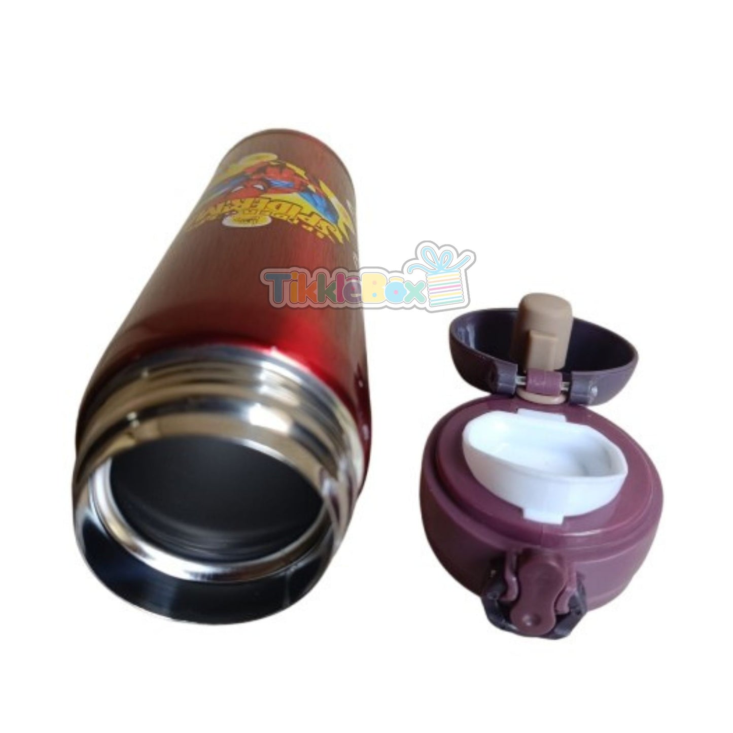 Spiderman Steel Vacuum Flask - Maroon