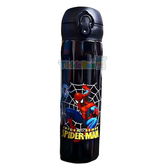 Spiderman Steel Vacuum Flask - Black