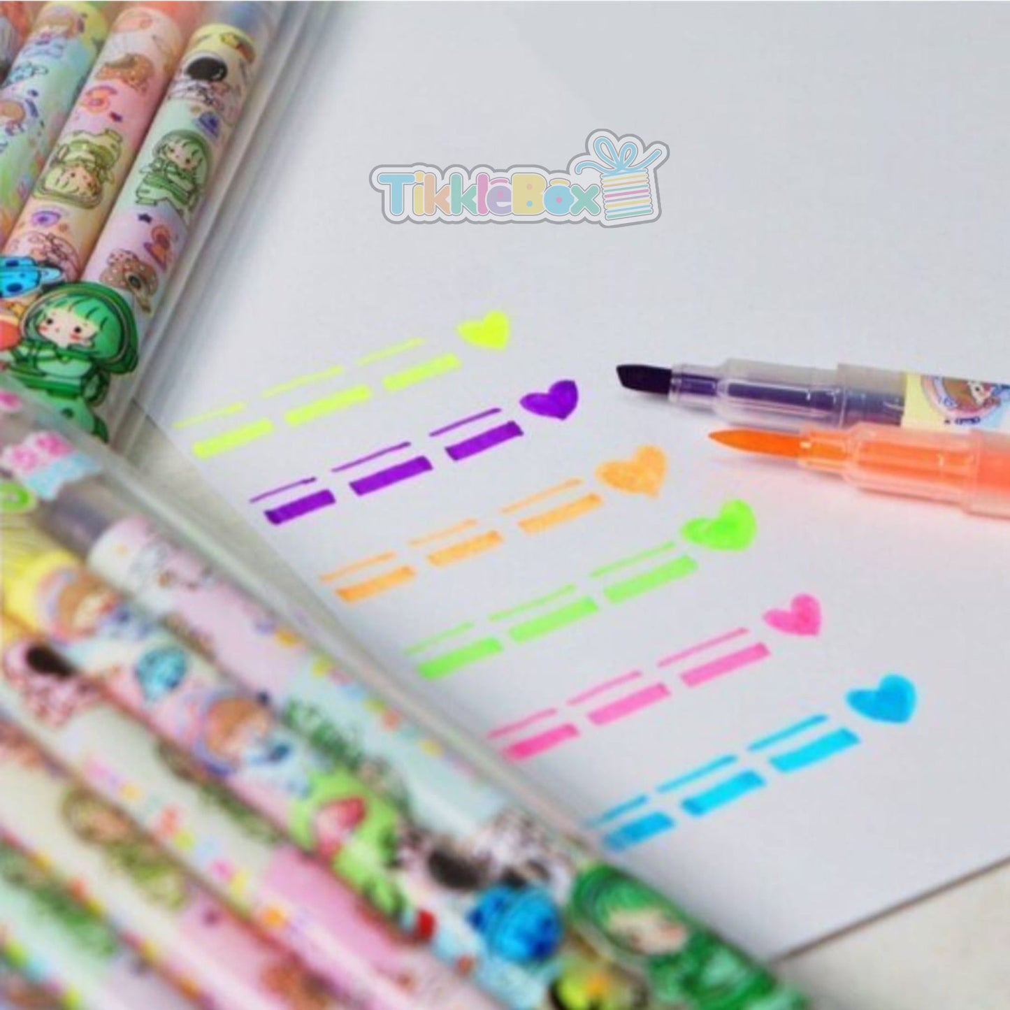 Multicolor Highlighters Twin Tip