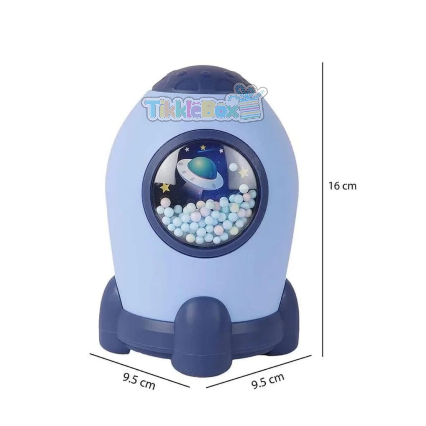 Rocket Piggy Bank - Blue