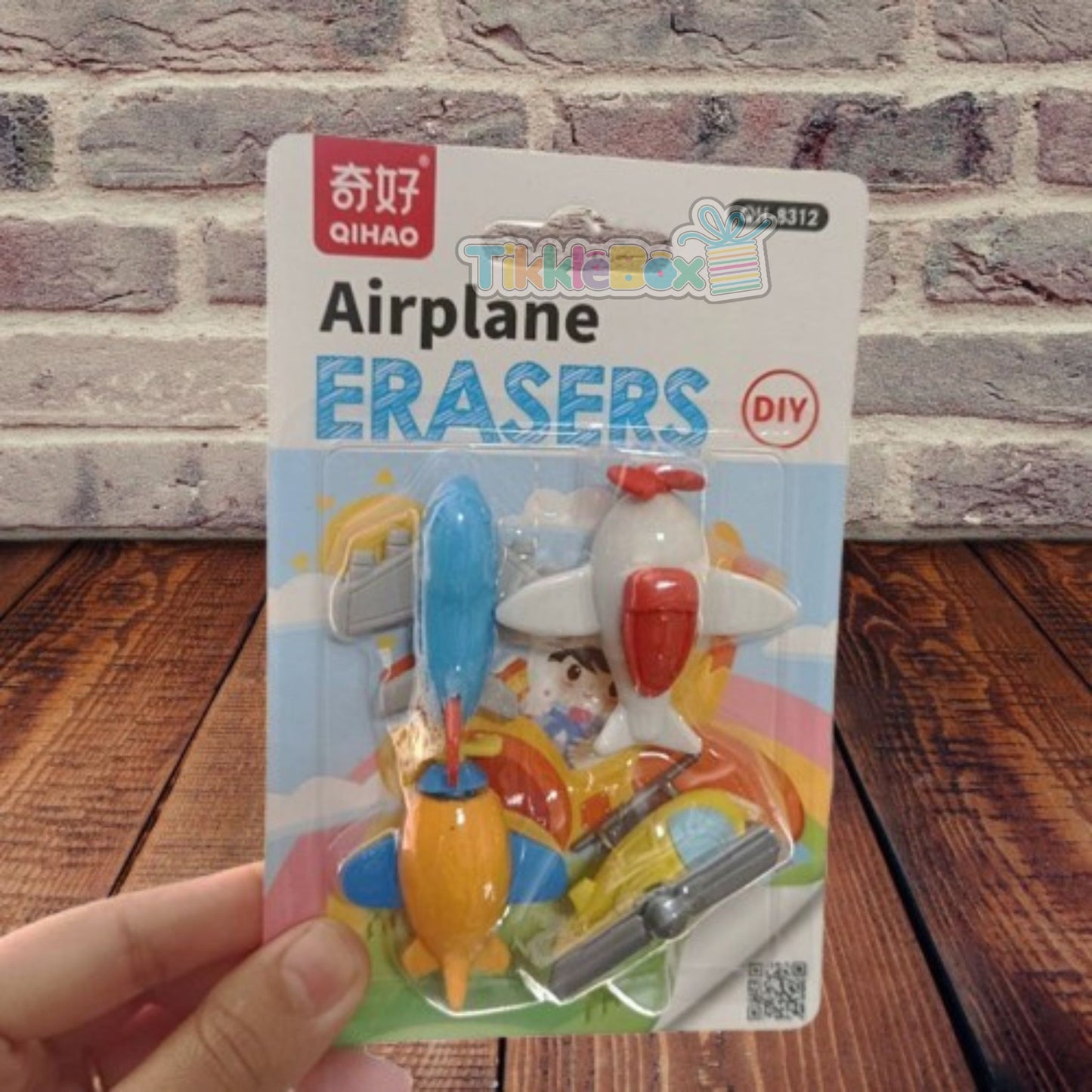 Aircraft Card Erasers - Pack of 4pcs