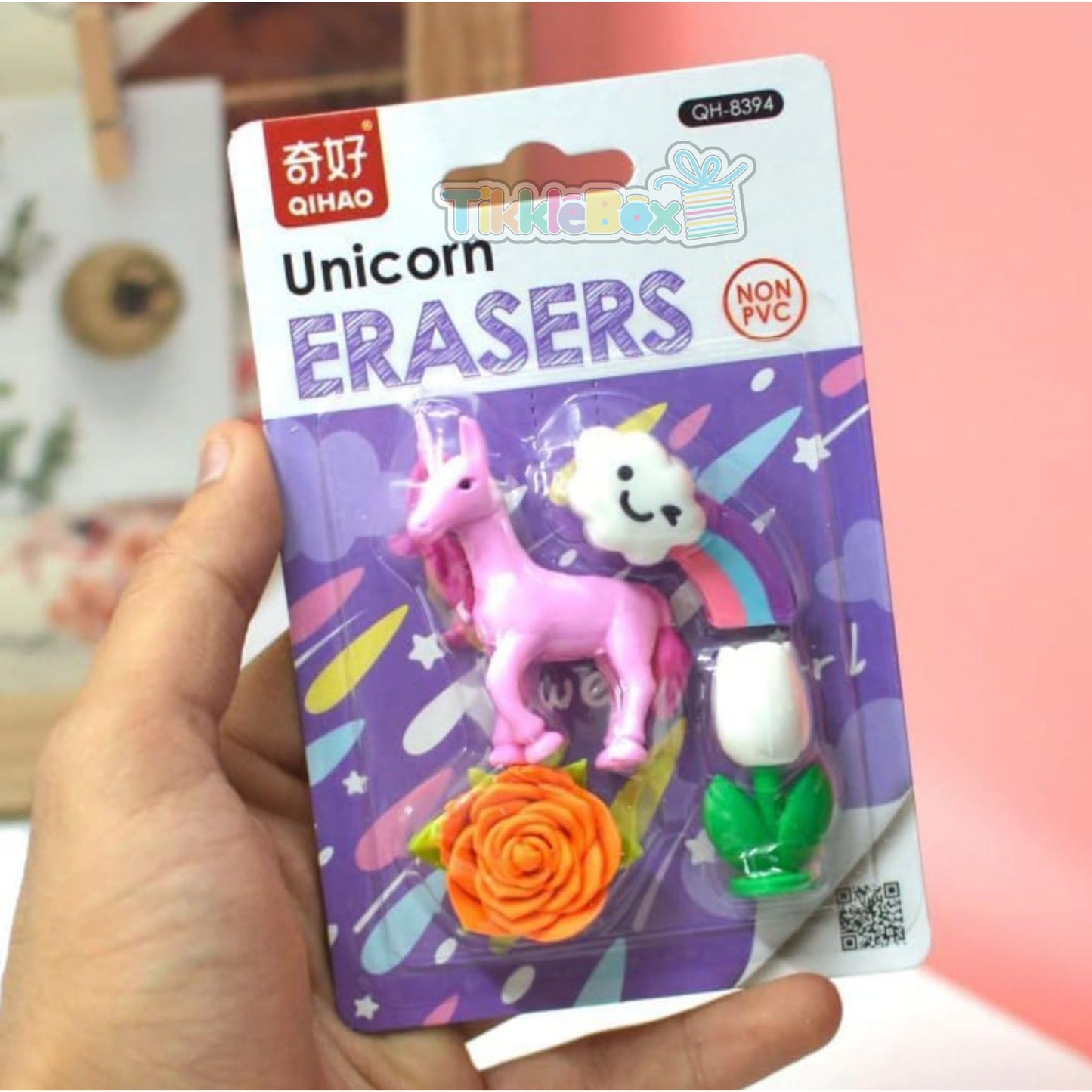 3D Unicorn Erasers - Pack of 4pcs