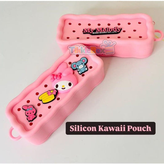 Kawaii Silicone Pencil Pouch  - Pink