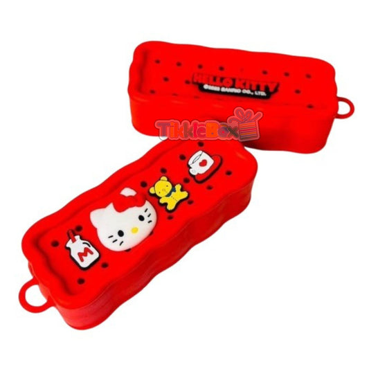 Kawaii Silicone Pencil Pouch - Red