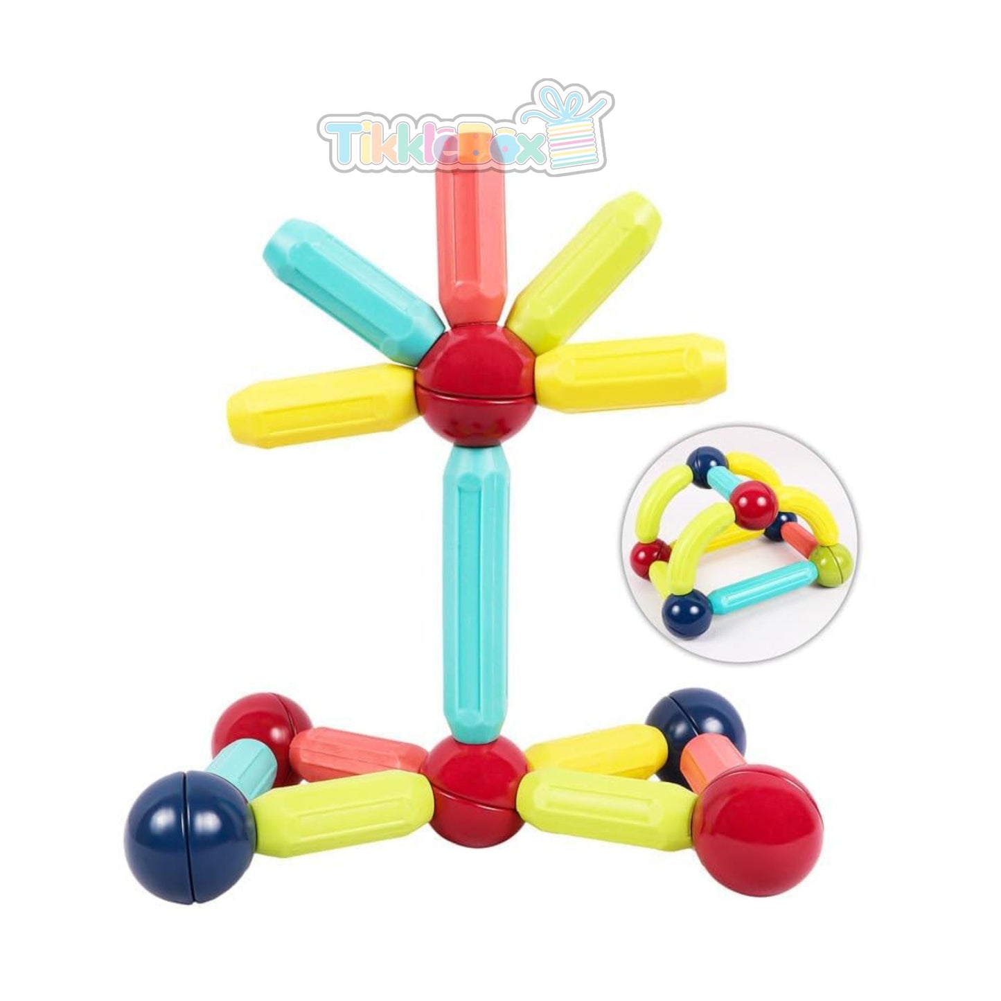 360 Rotation Magnetic Building Blocks: STEM Learning Toys for Pre-School